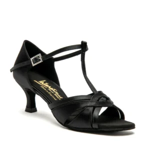 Mia T-Bar- Black Satin