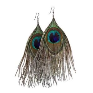 Pfauenfeder Ohrringe