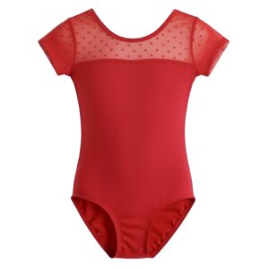 Tanztrikot Mädchen mit Dots-Mesh